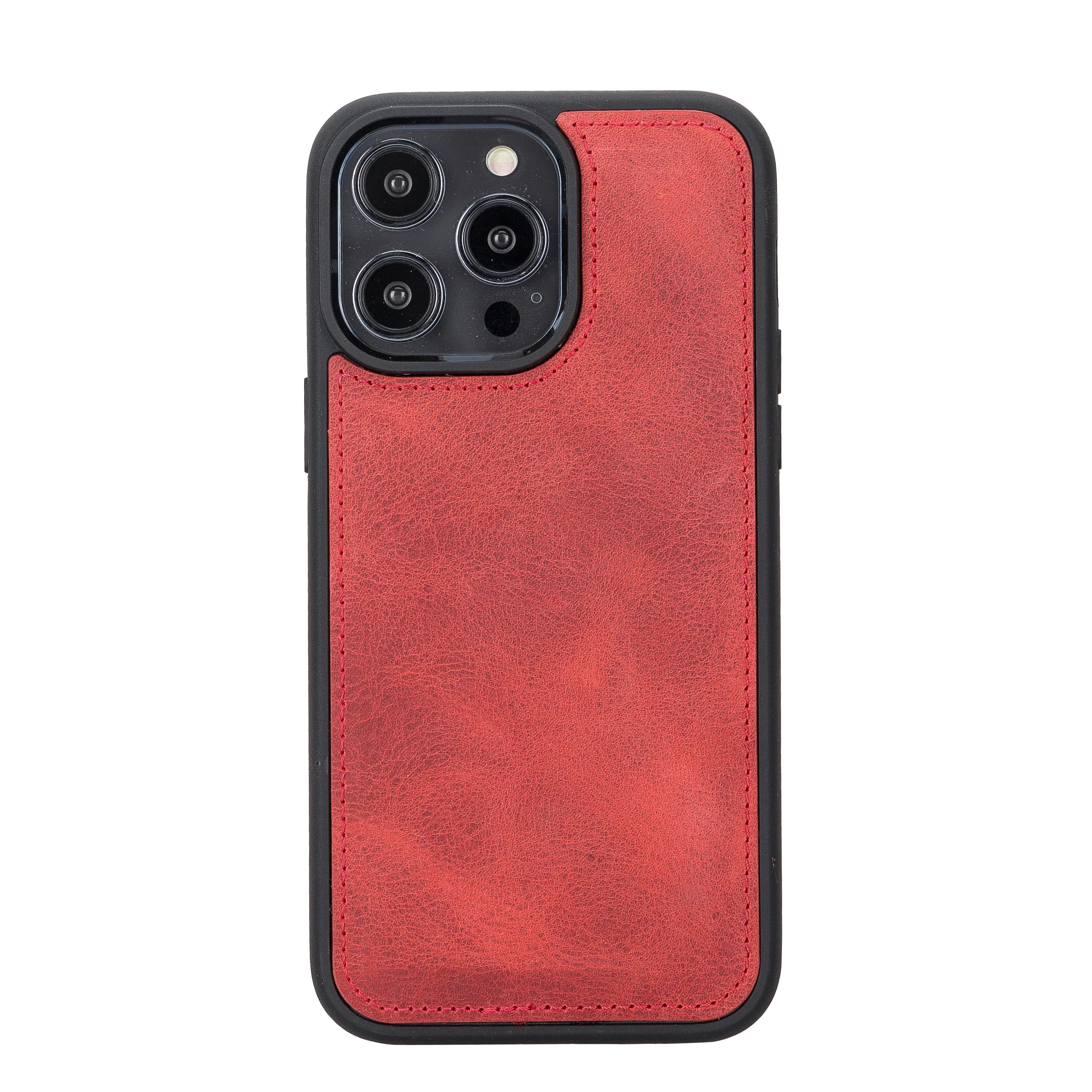 Santa iPhone 14 Pro Max Leather Detachable Wallet Case Red Bouletta