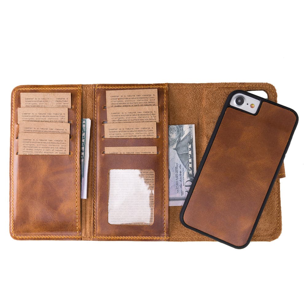 Santa iPhone SE / 8 / 7 Leather Detachable Wallet Case Moccasin Bouletta