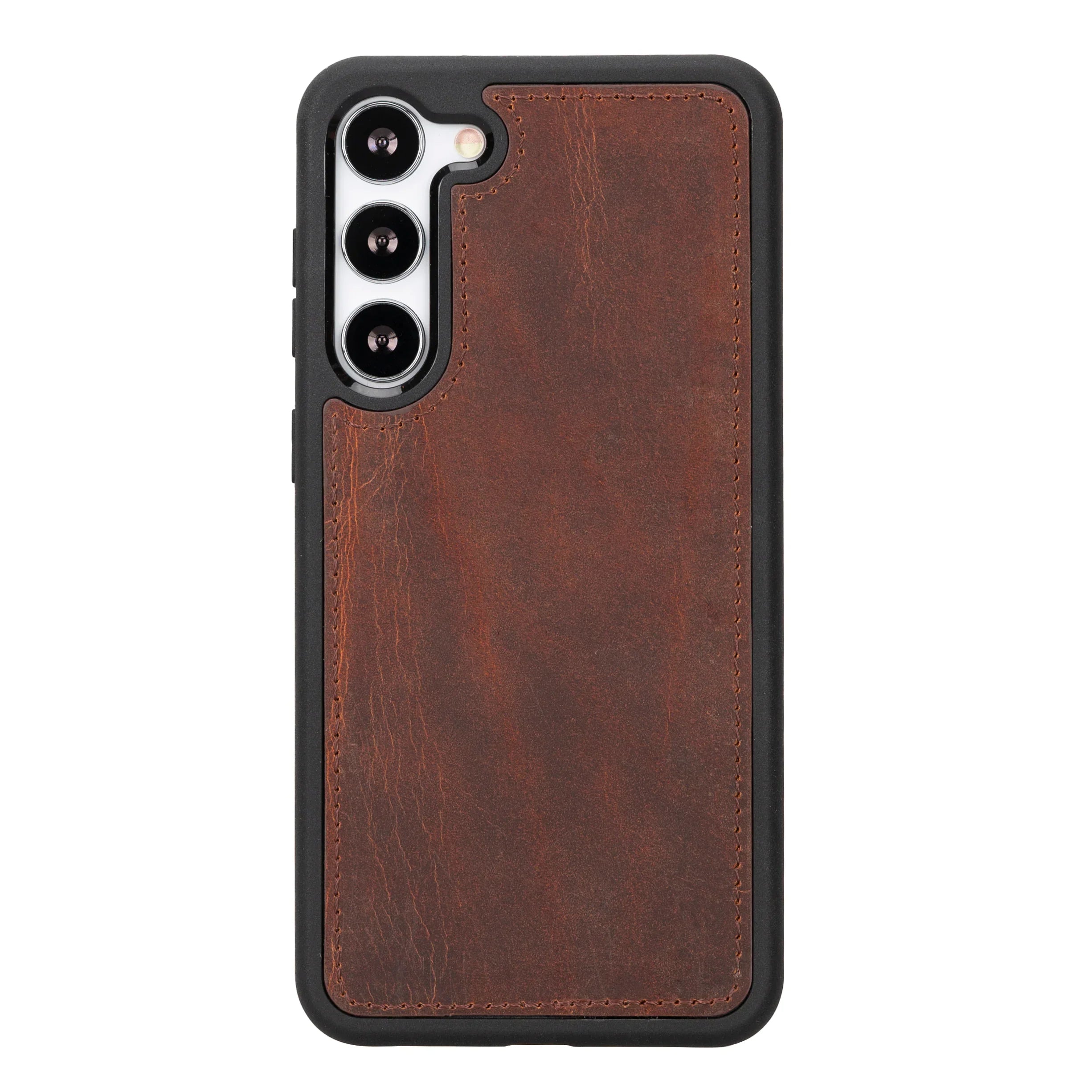 Santa Samsung Galaxy S23 Plus Leather Detachable Wallet Case Saddle Brown Bouletta