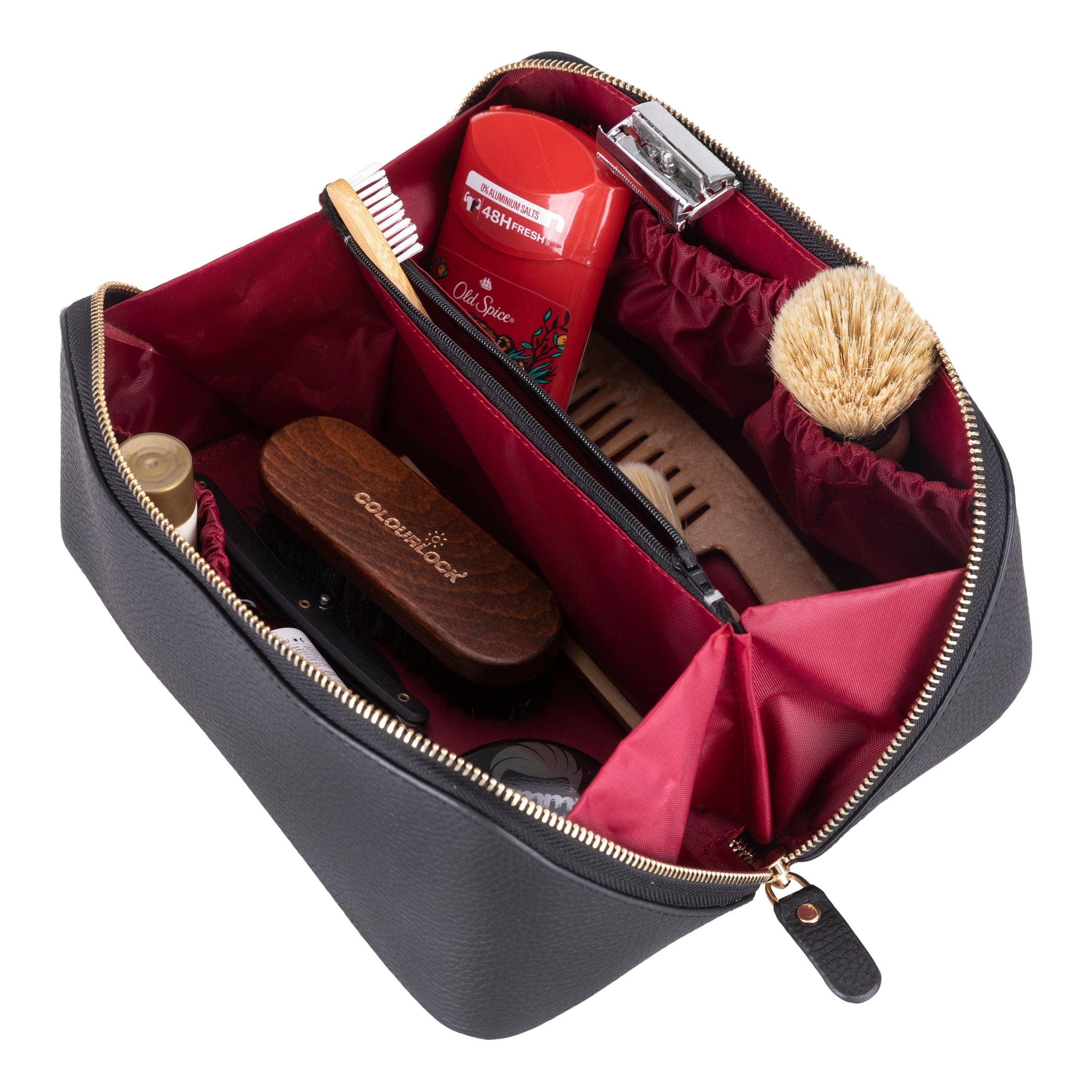 Soluno Leather Make up Bag Bouletta