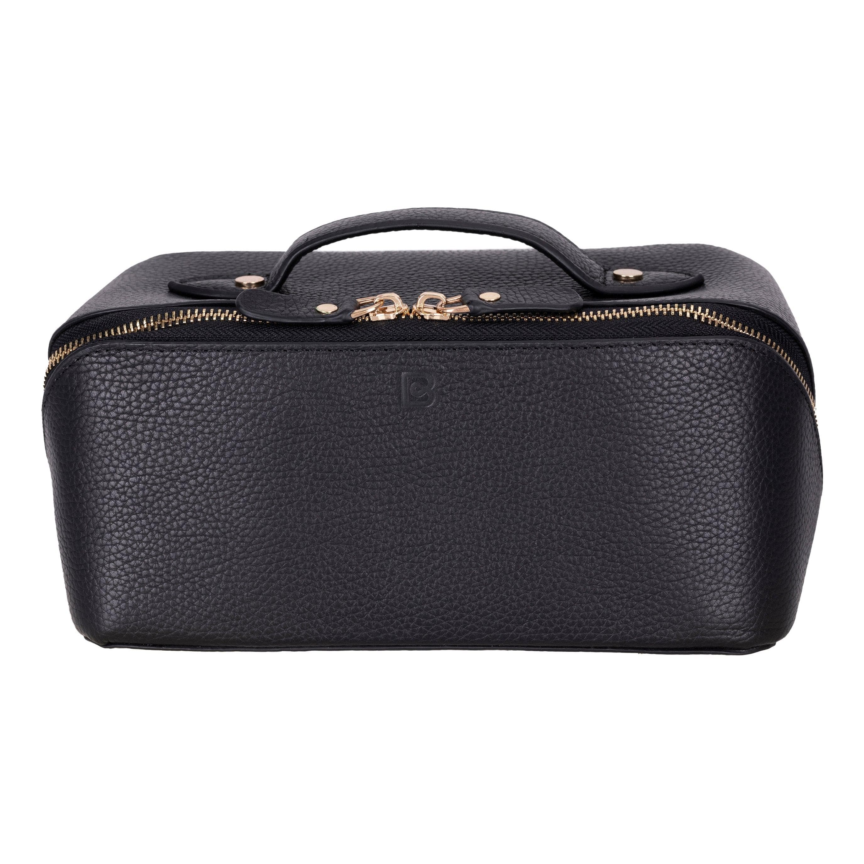 Soluno Leather Make up Bag Black Bouletta