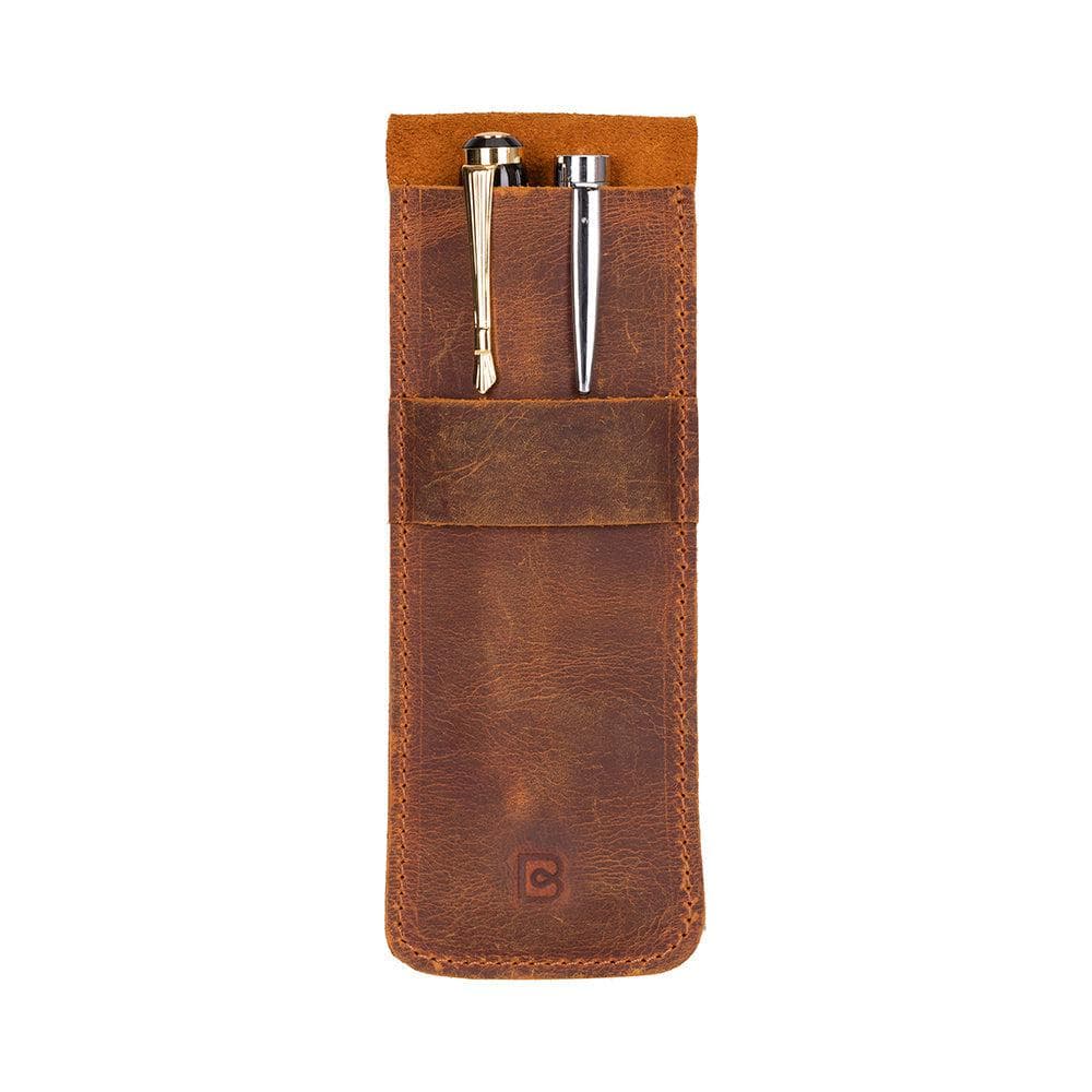 Solvion Leather Pen Pouch Saddle Brown Bouletta
