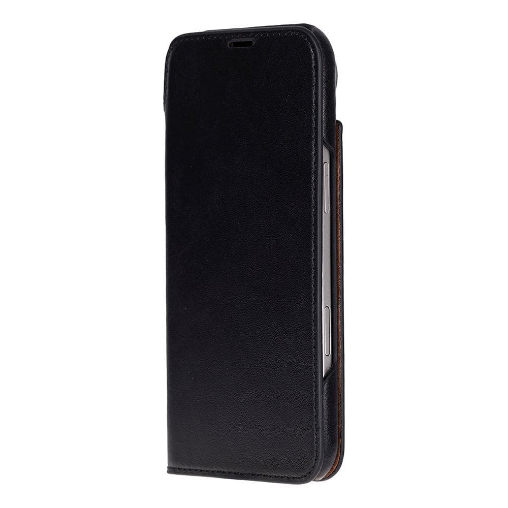 Sonat Leather iPhone 17 Air Folio Case Black Bouletta
