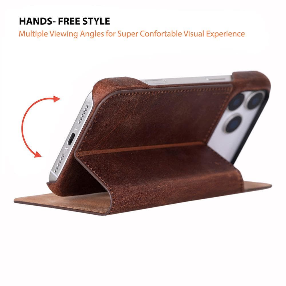 Sonat Leather iPhone 17 Pro Max Folio Case Bouletta