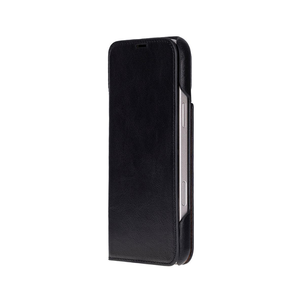 Sonat Leather iPhone 17 Pro Max Folio Case Black Bouletta