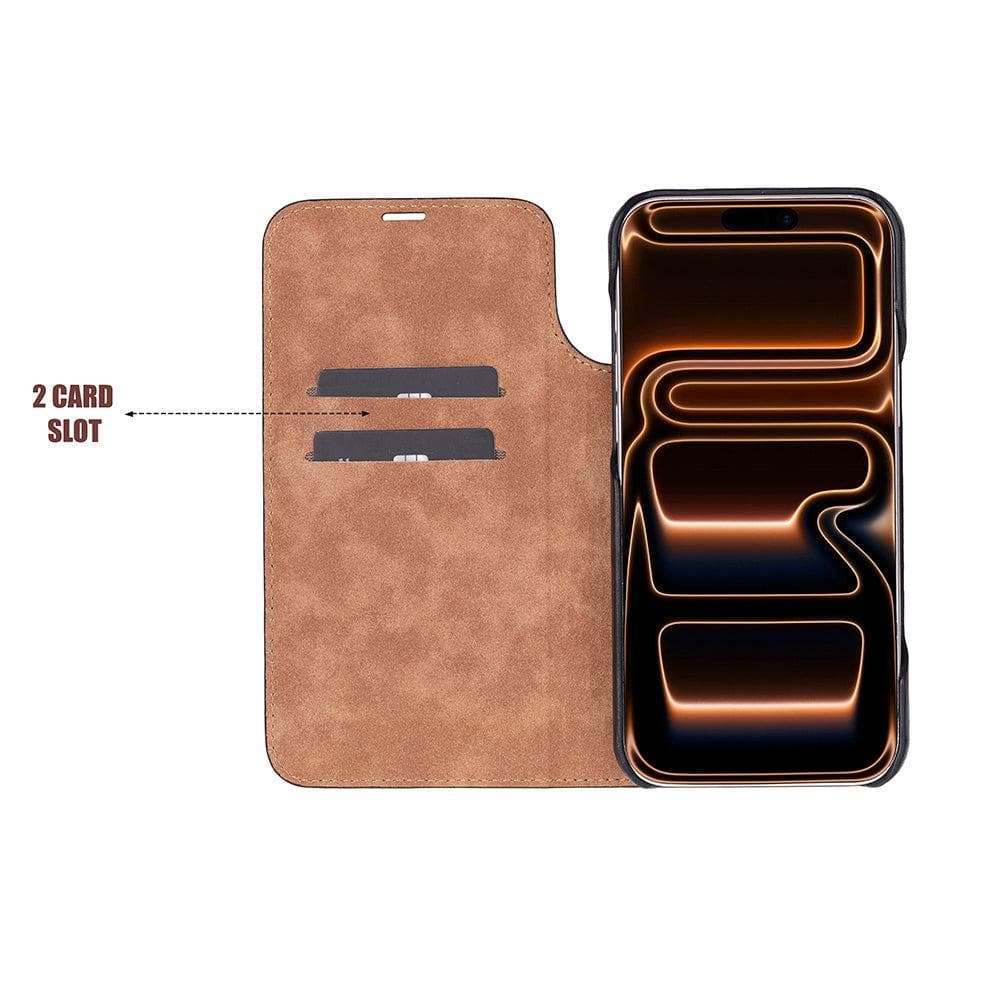 Sonat Leather iPhone 17 Pro Max Folio Case Bouletta