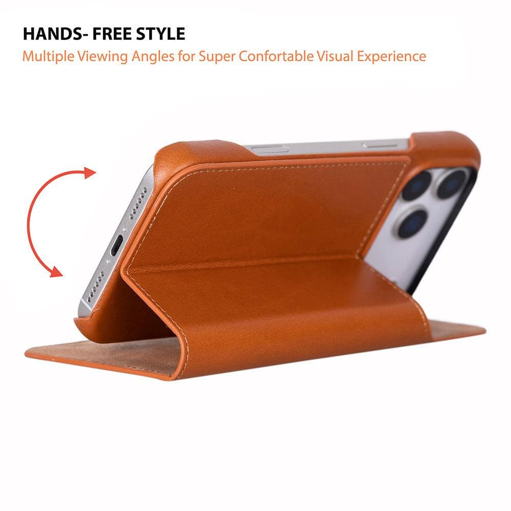 Sonat Leather iPhone 17 Pro Max Folio Case Bouletta