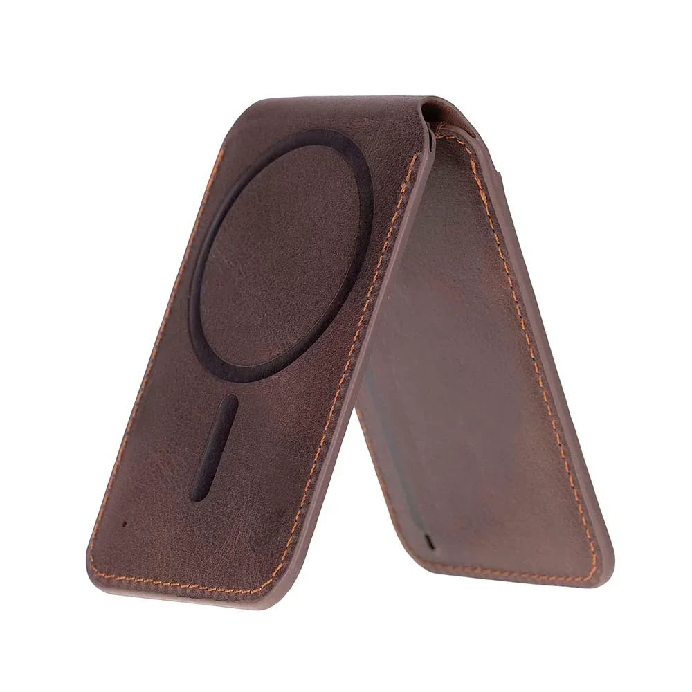 Stefan Leather Premium Card Holder Dark Brown Bouletta