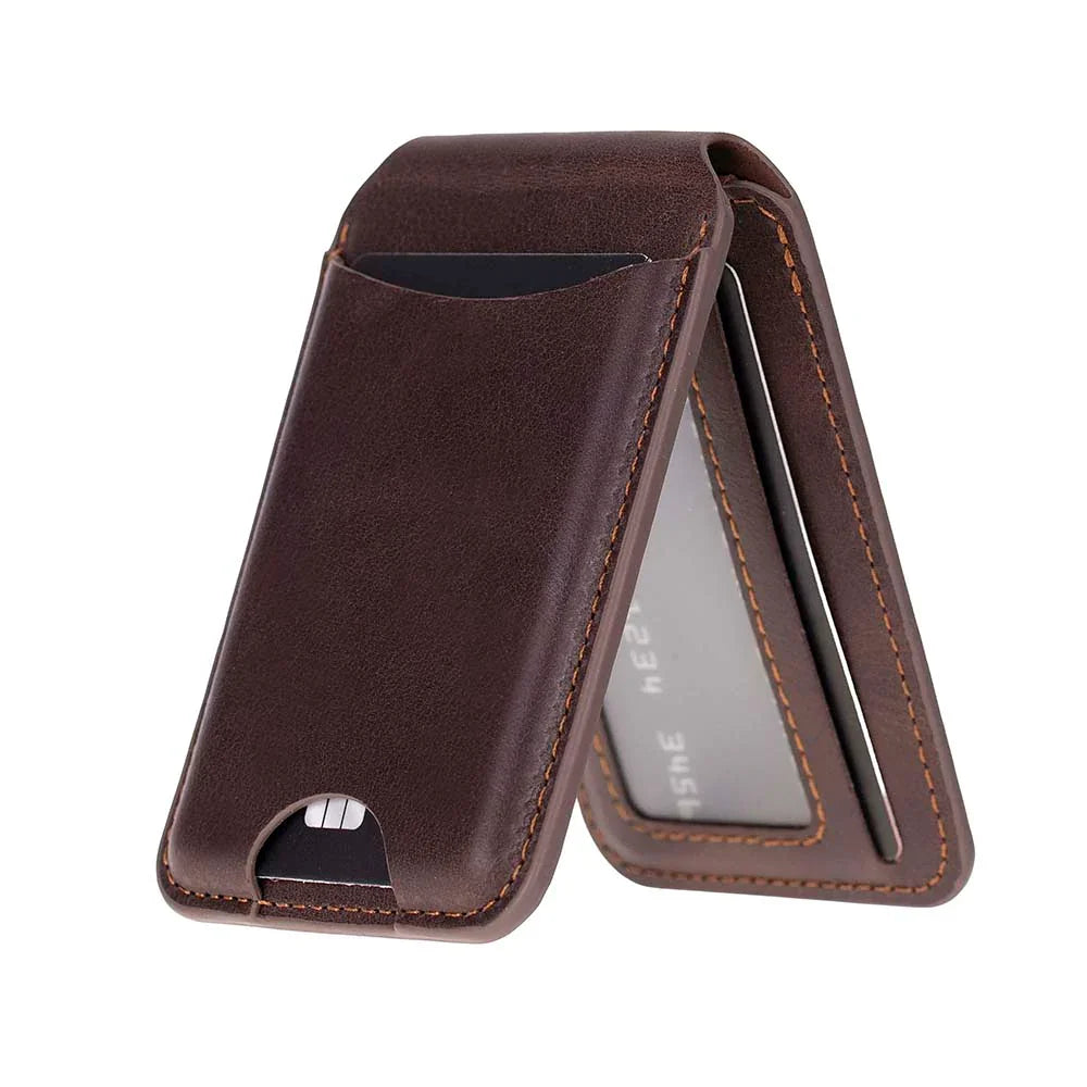 Stefan Leather Premium Card Holder Dark Brown Bouletta