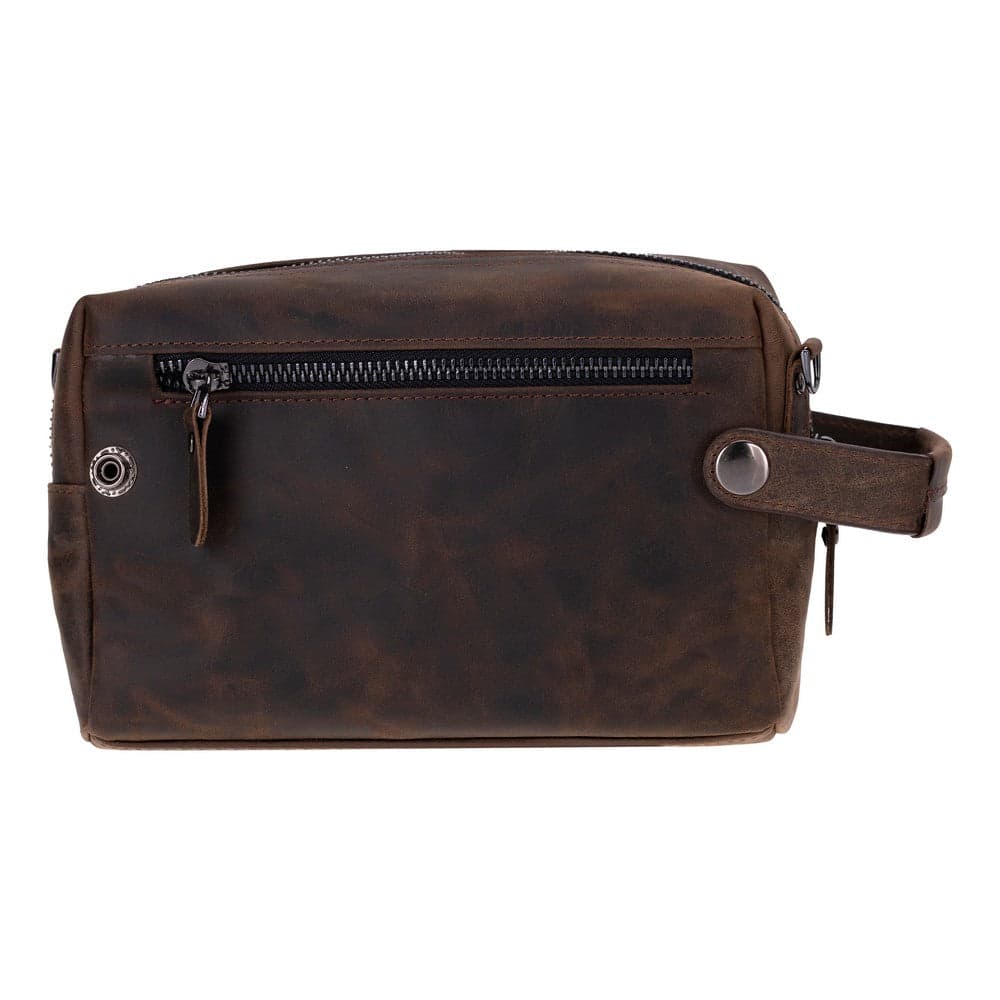Tiger Leather Dopp Kit Saddle Brown Bouletta