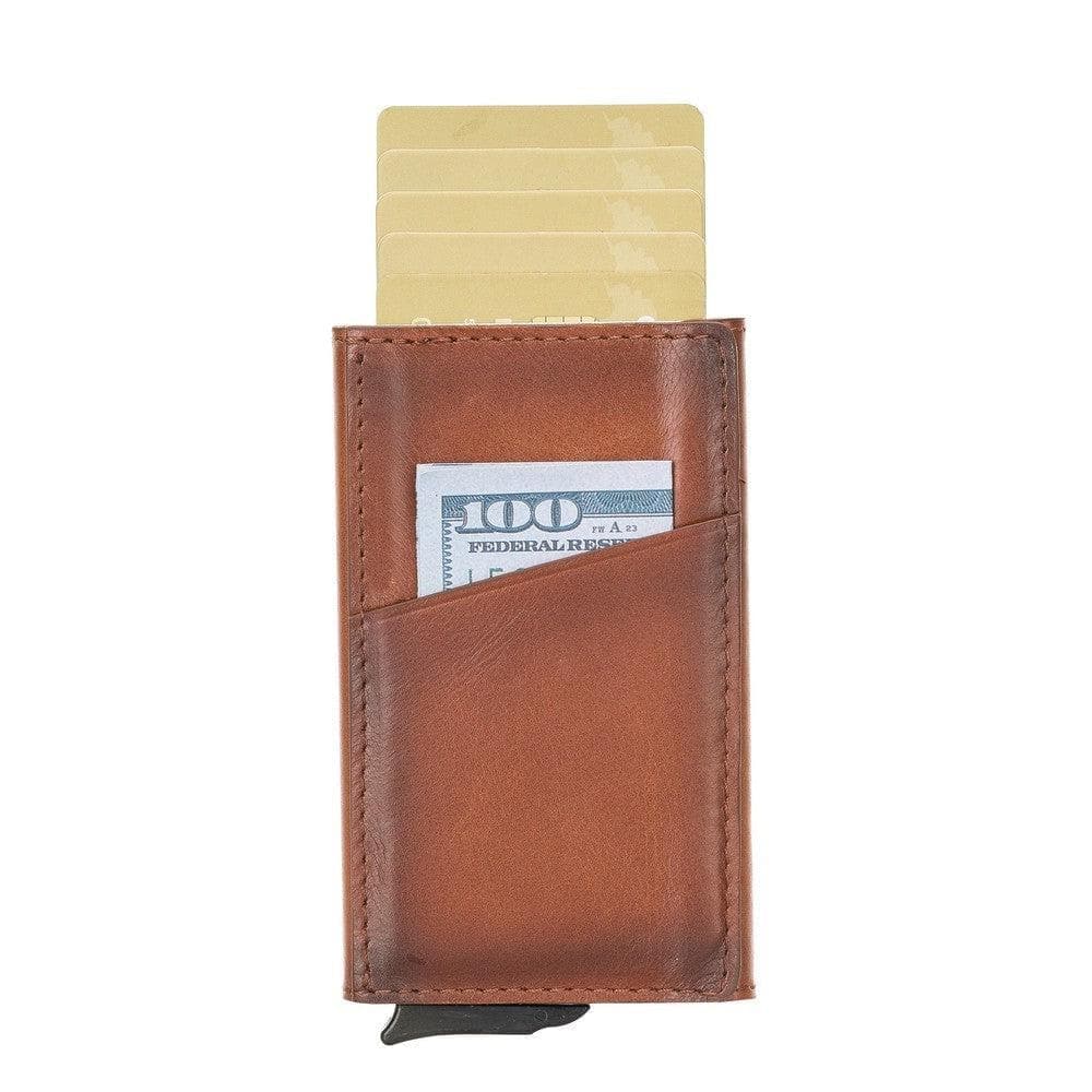 Torres Genuine Leather Mechanical Card Holder Bouletta