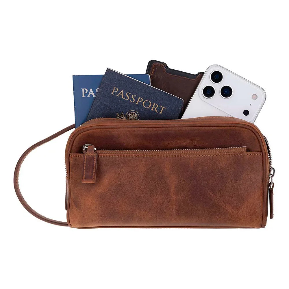 Travero Leather Dopp Kit Bouletta