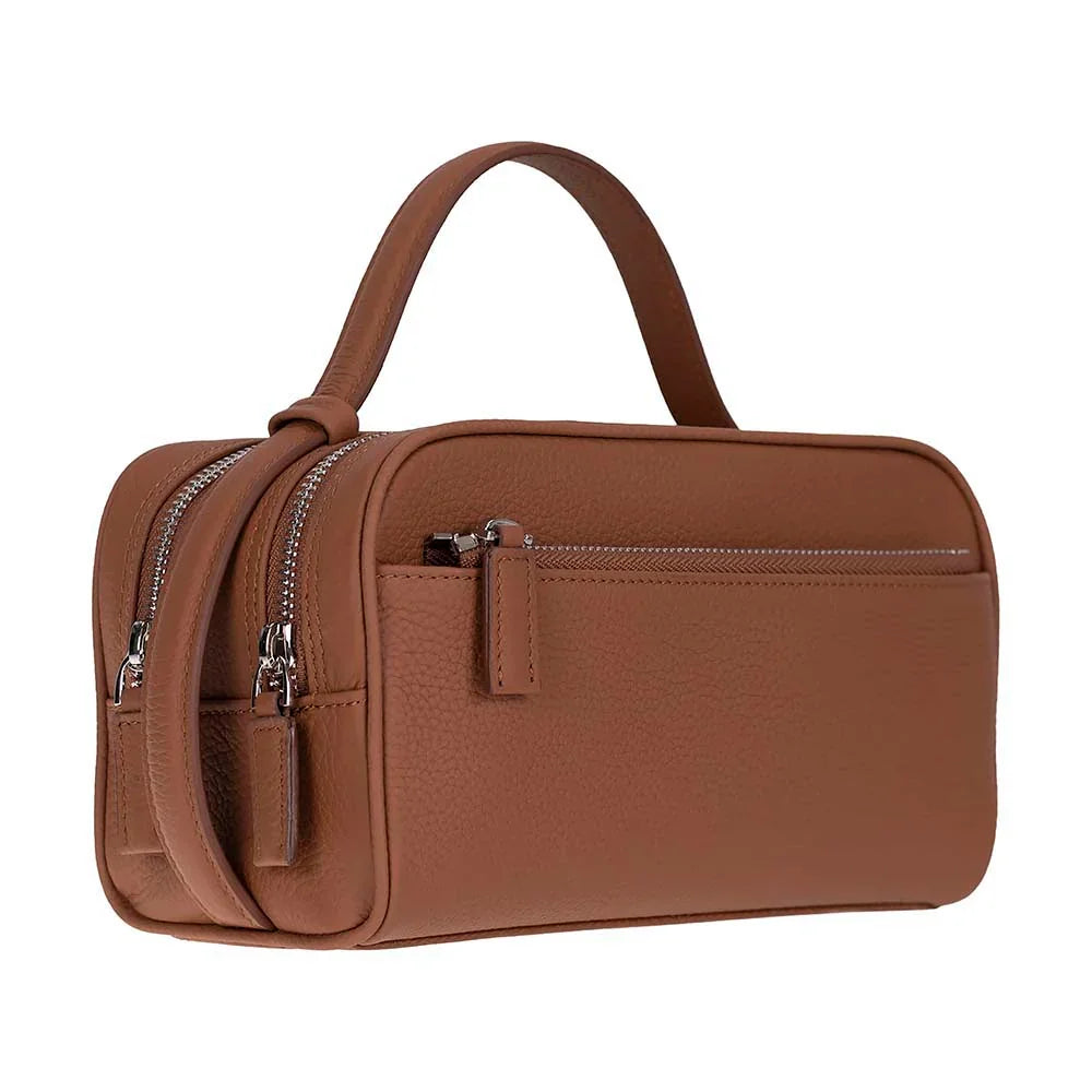 Travero Leather Dopp Kit Tan Bouletta