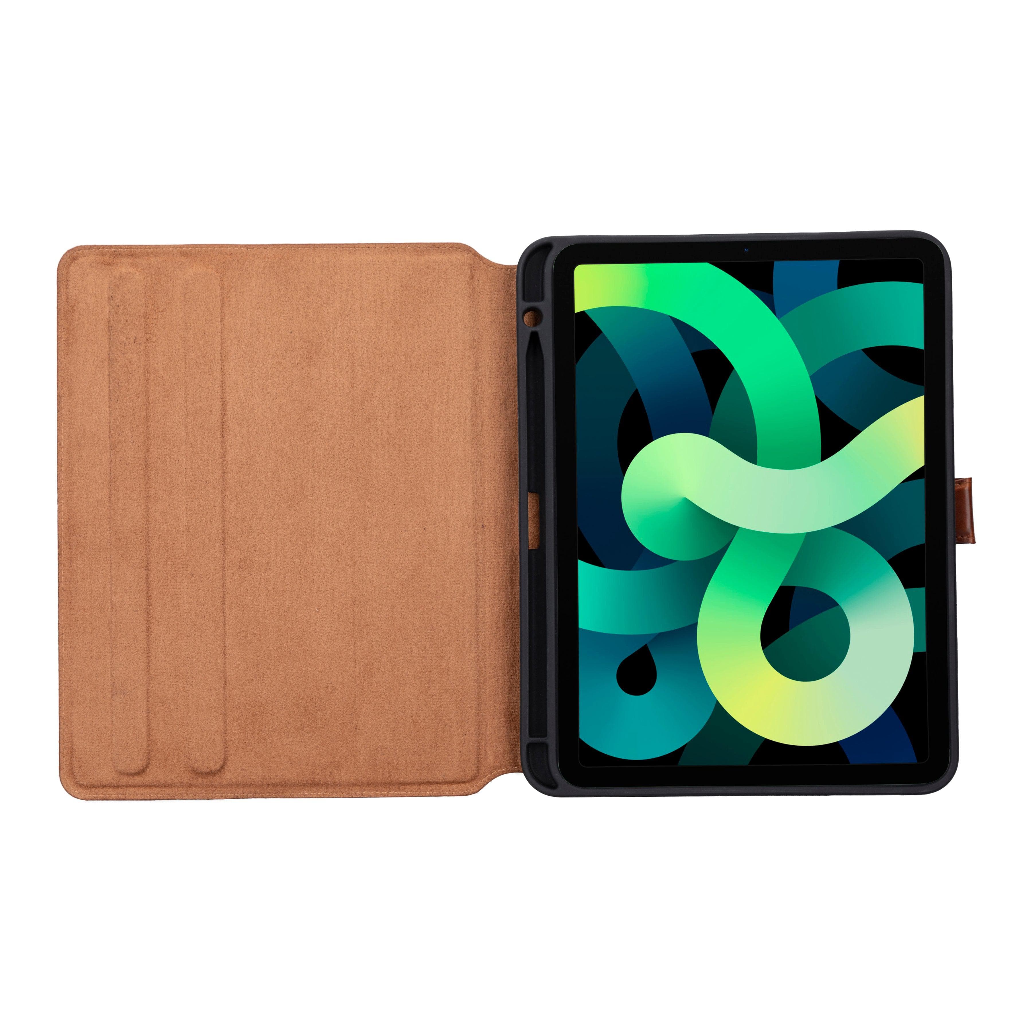 Trigon iPad 10.9" Genuine Leather Case I Pad 10.9" 2022 10th Gen / Burnished Rustic Tan Bouletta