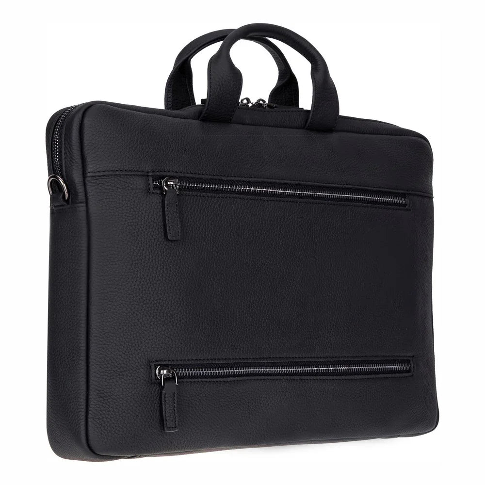 Truro Leather Business Briefcase / Laptop Case 14" with Suitcase Bouletta