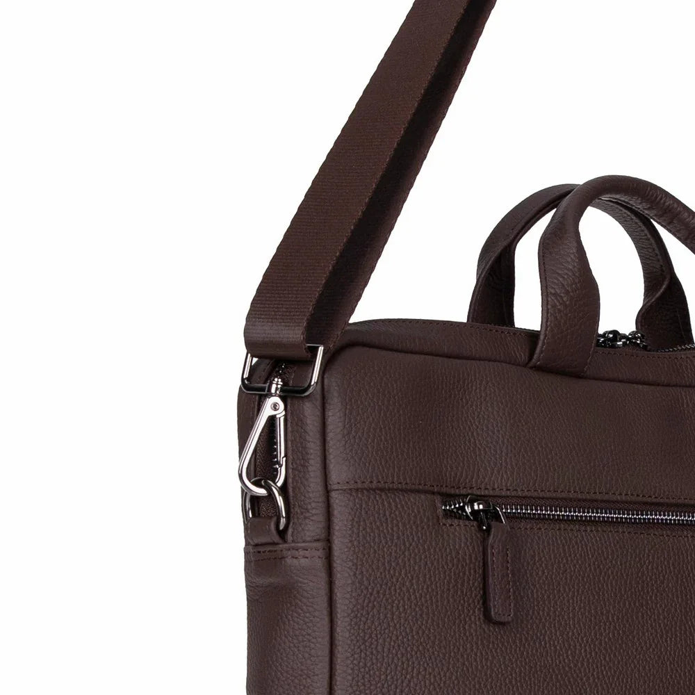 Truro Leather Business Briefcase / Laptop Case 14" with Suitcase Bouletta
