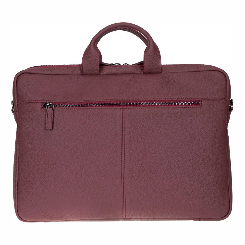 Truro Leather Business Briefcase / Laptop Case 14" with Suitcase Bouletta