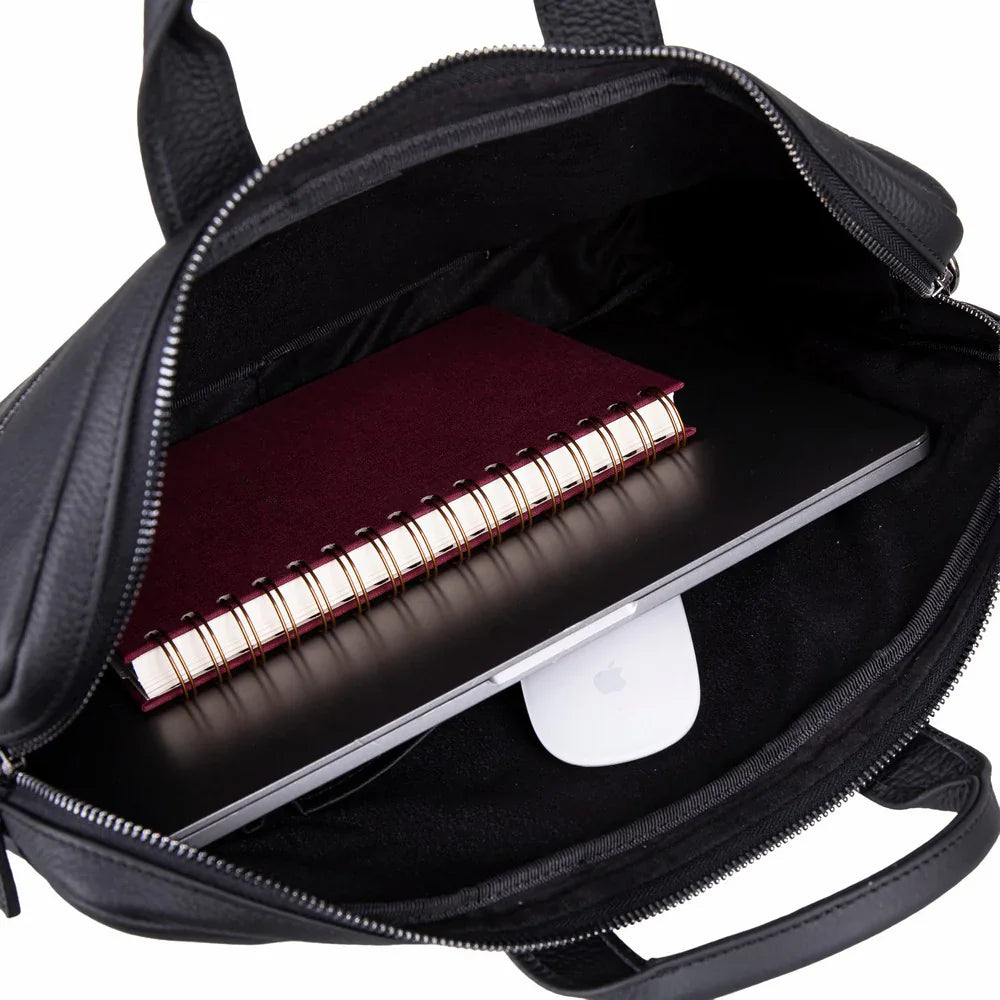 Truro Leather Business Briefcase / Laptop Case 16" with Suitcase Bouletta