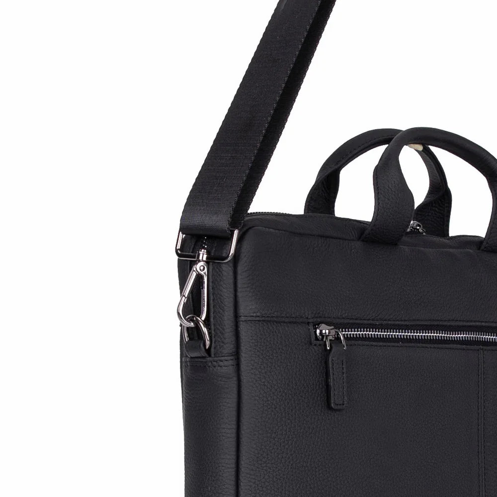 Truro Leather Business Briefcase / Laptop Case 16" with Suitcase Bouletta
