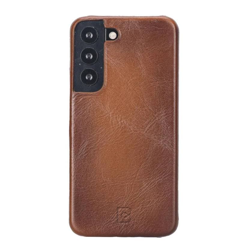 Ultimate Jacket Samsung  Series Genuine Leather Case / UJ Galaxy S22 Plus / Burnished Rustic Tan Bouletta
