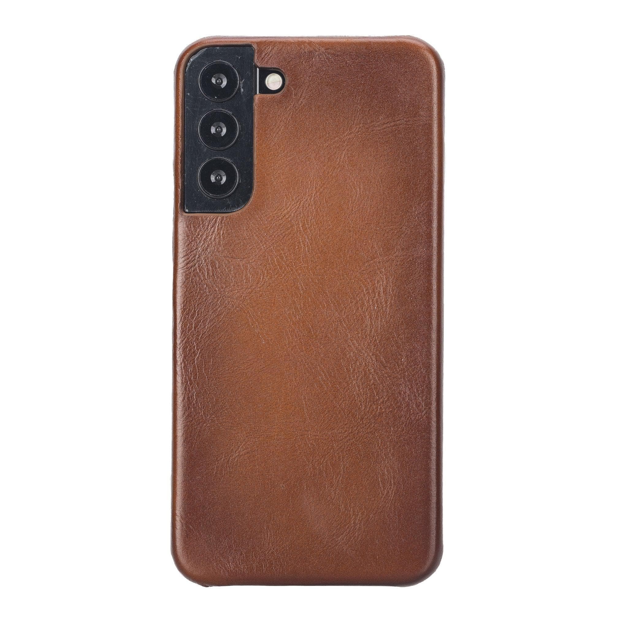 Ultimate Jacket Samsung  Series Genuine Leather Case / UJ Galaxy S22 / Burnished Rustic Tan Bouletta