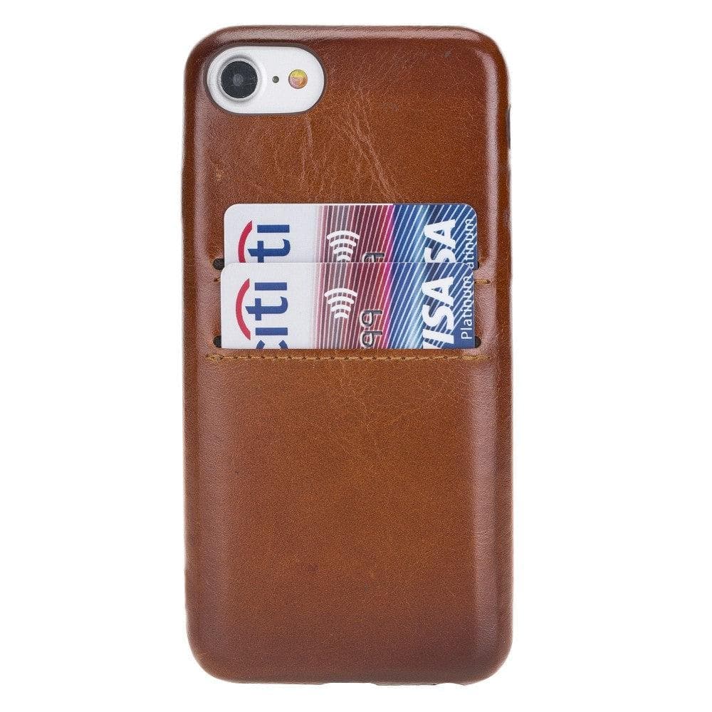 Ultra Cover CC iPhone SE/8/7 Series Genuine Leather Case / UC CC Burnished Rustic Tan Bouletta