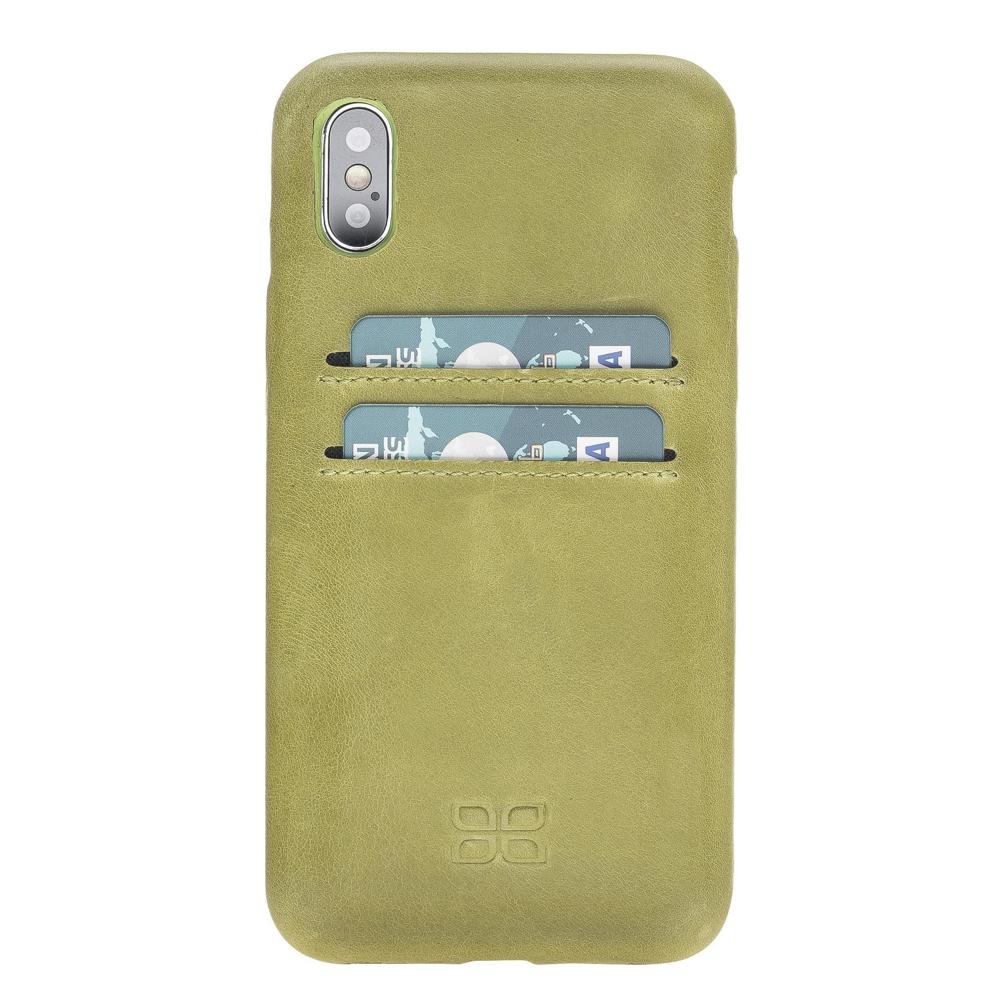 Ultra Cover CC iPhone X/XS Genuine Leather Case / UC CC CRAZY OLIVE PLM