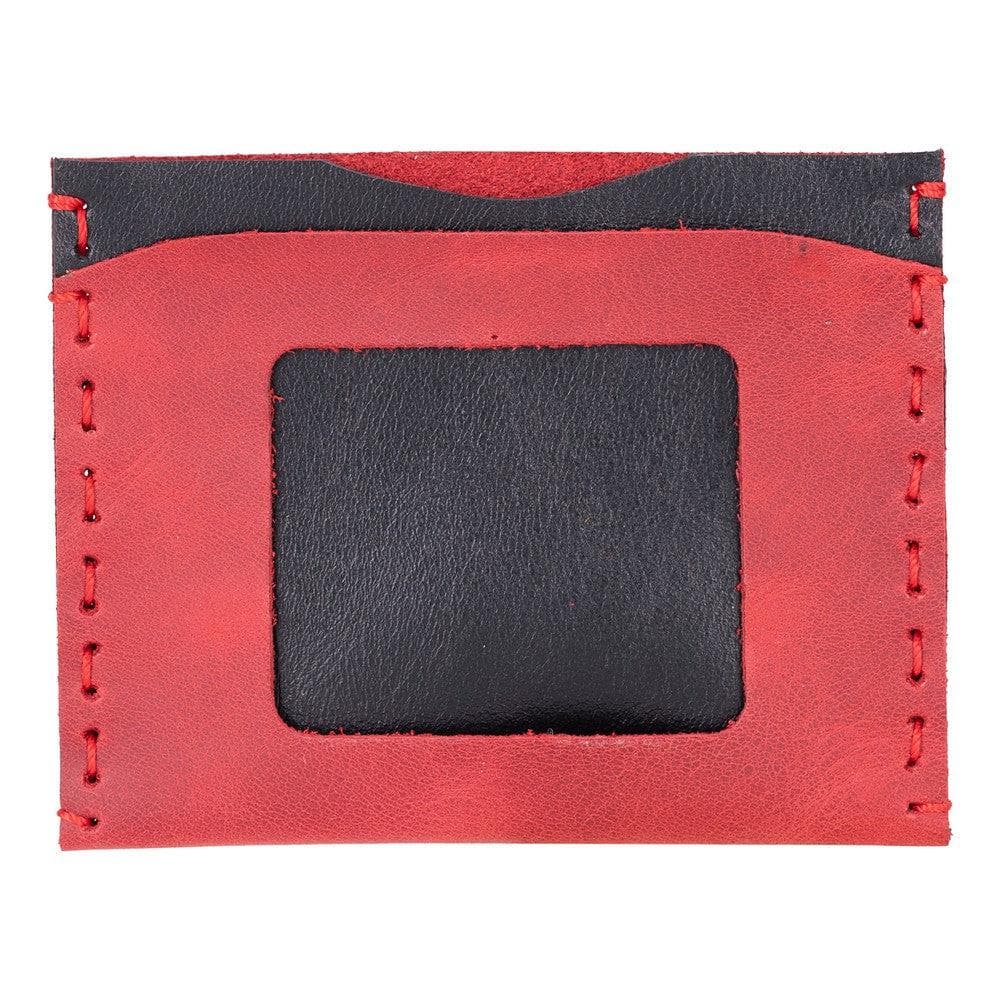 Unico Geniune Leather Card Holder TIGUAN OXIDE RED - RUSTIC BLACK PLM