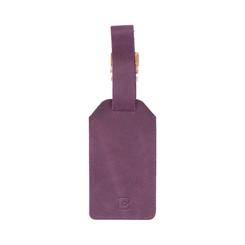 Uno Leather Luggage Tag Purple Bouletta