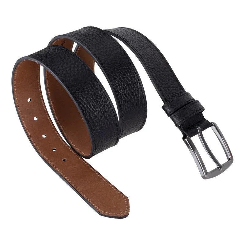 Urban Classic Leather Men's Belt Black Bouletta