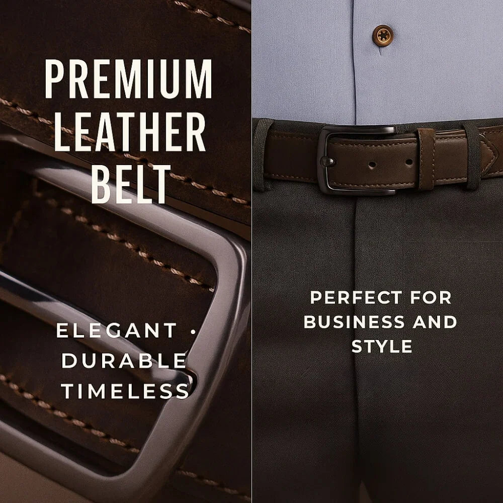 Urban Classic Leather Men's Belt Brown Bouletta