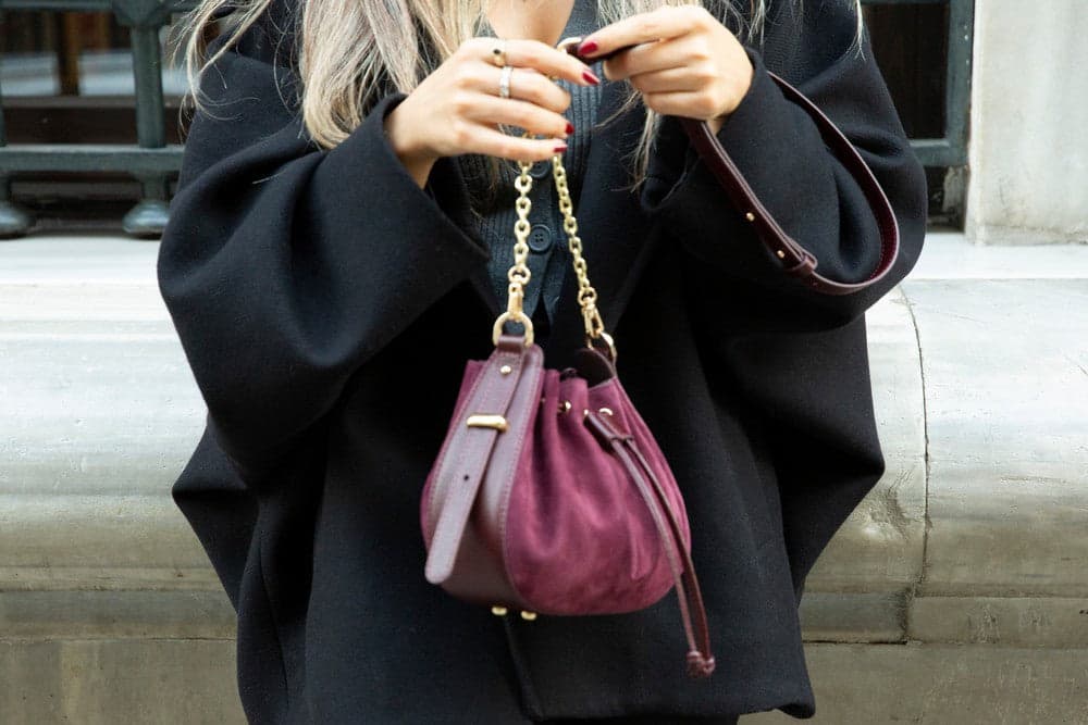 Valentina Suede Leather Women's Bag Bouletta