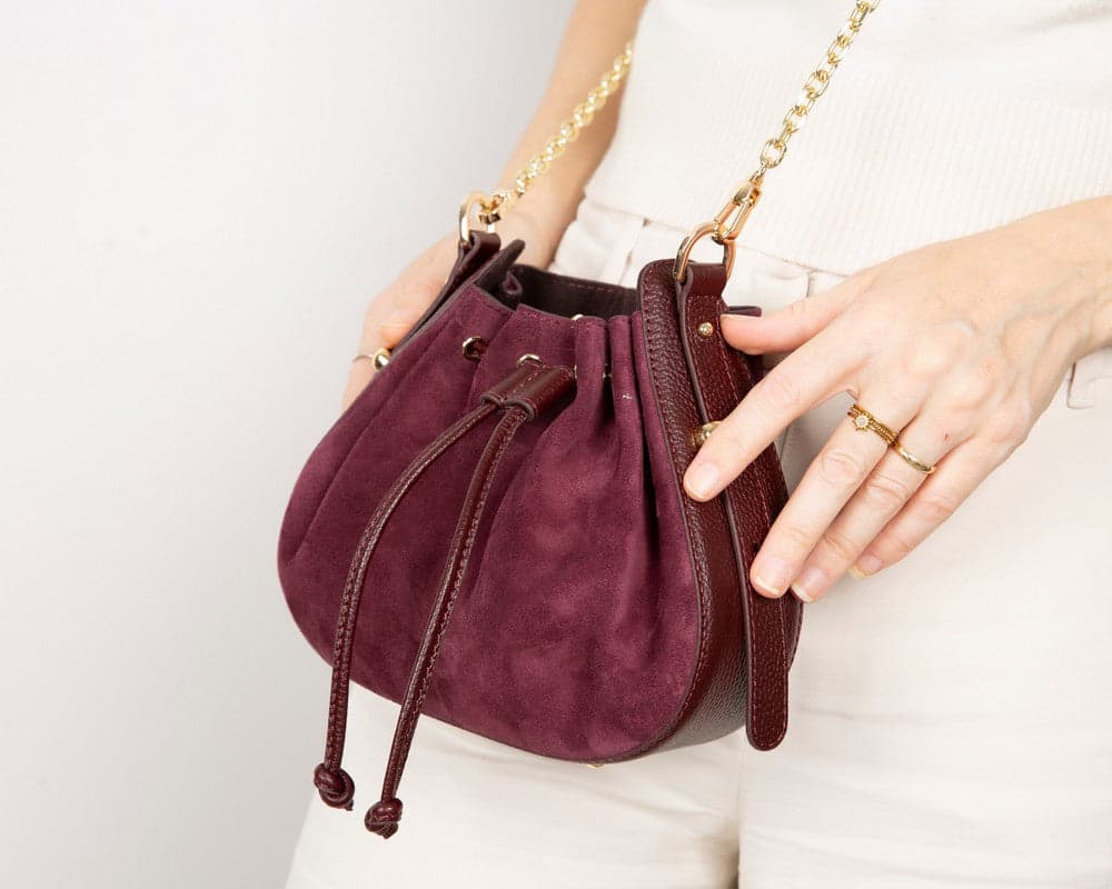 Valentina Suede Leather Women's Bag Bouletta
