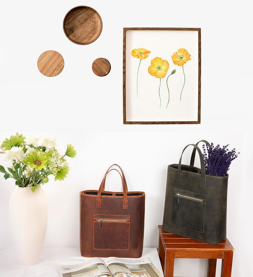 Valetto Leather Tote Bag Bouletta
