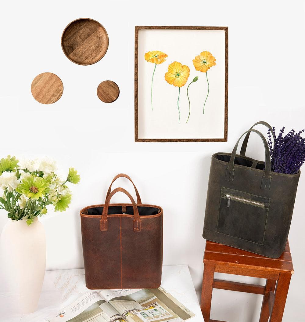 Valetto Leather Tote Bag Bouletta