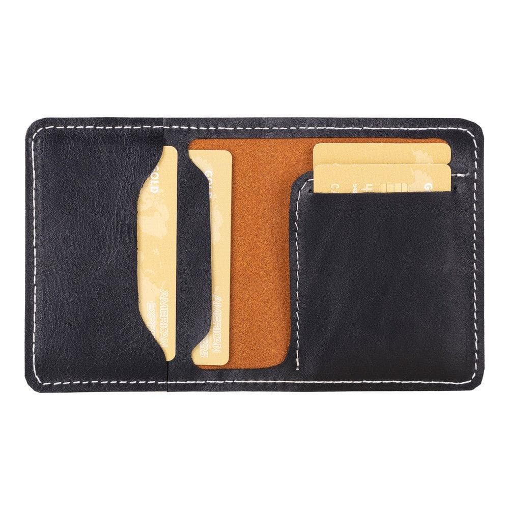 Versatile Geniune Leather Card Holder RUSTIC BLACK PLM