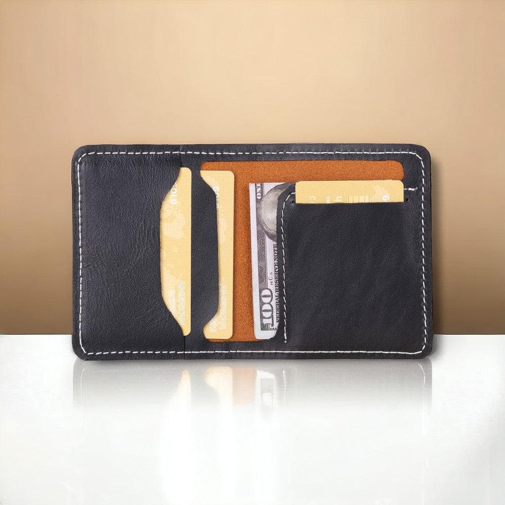 Versatile Geniune Leather Card Holder RUSTIC BLACK PLM