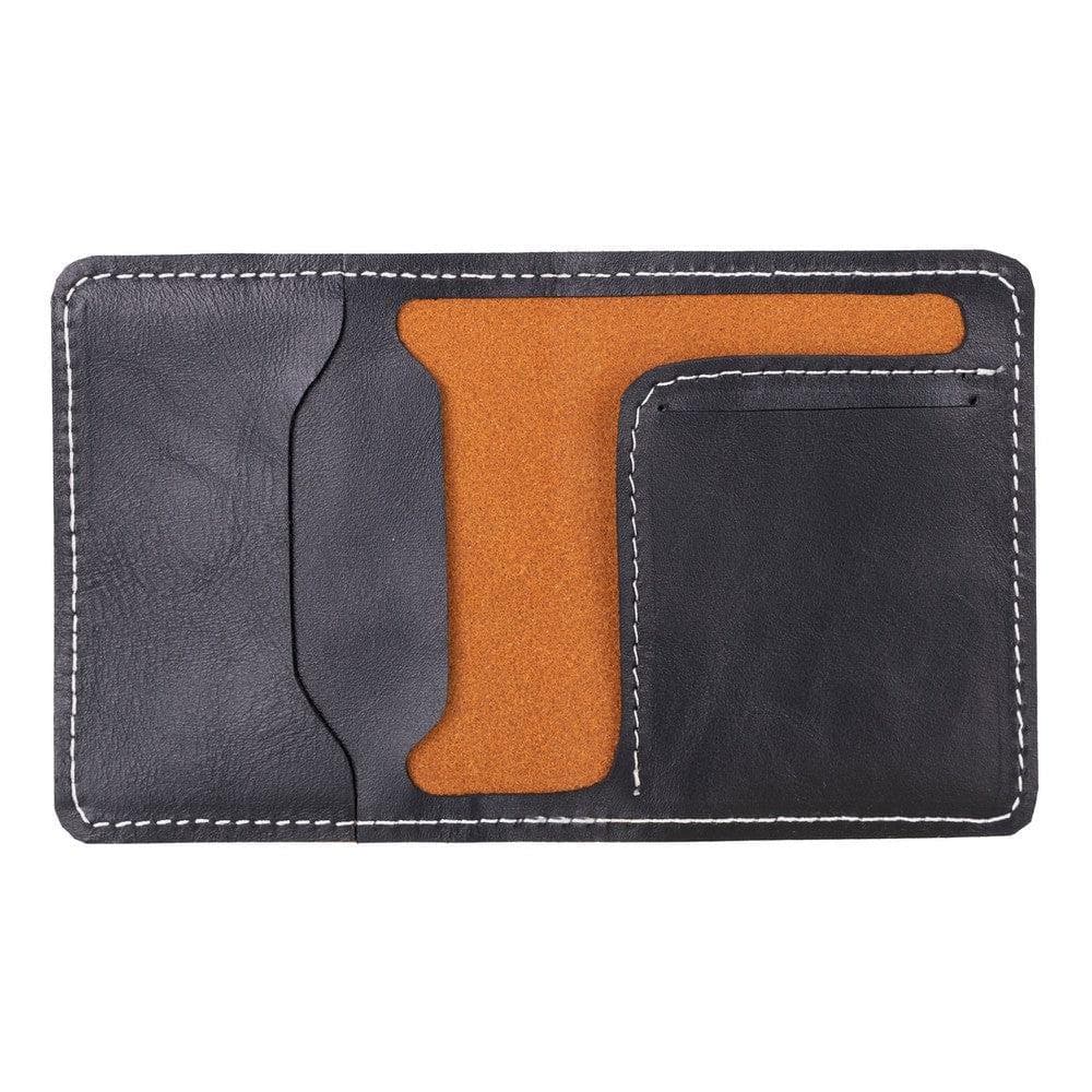 Versatile Geniune Leather Card Holder RUSTIC BLACK PLM