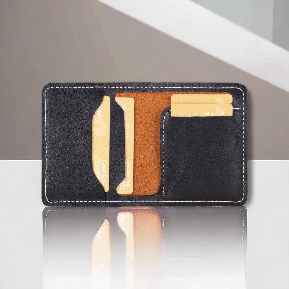 Versatile Geniune Leather Card Holder RUSTIC BLACK PLM