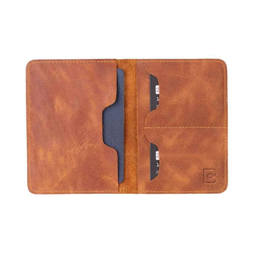 Viaggio Leather Passport Wallet Golden Tan Bouletta
