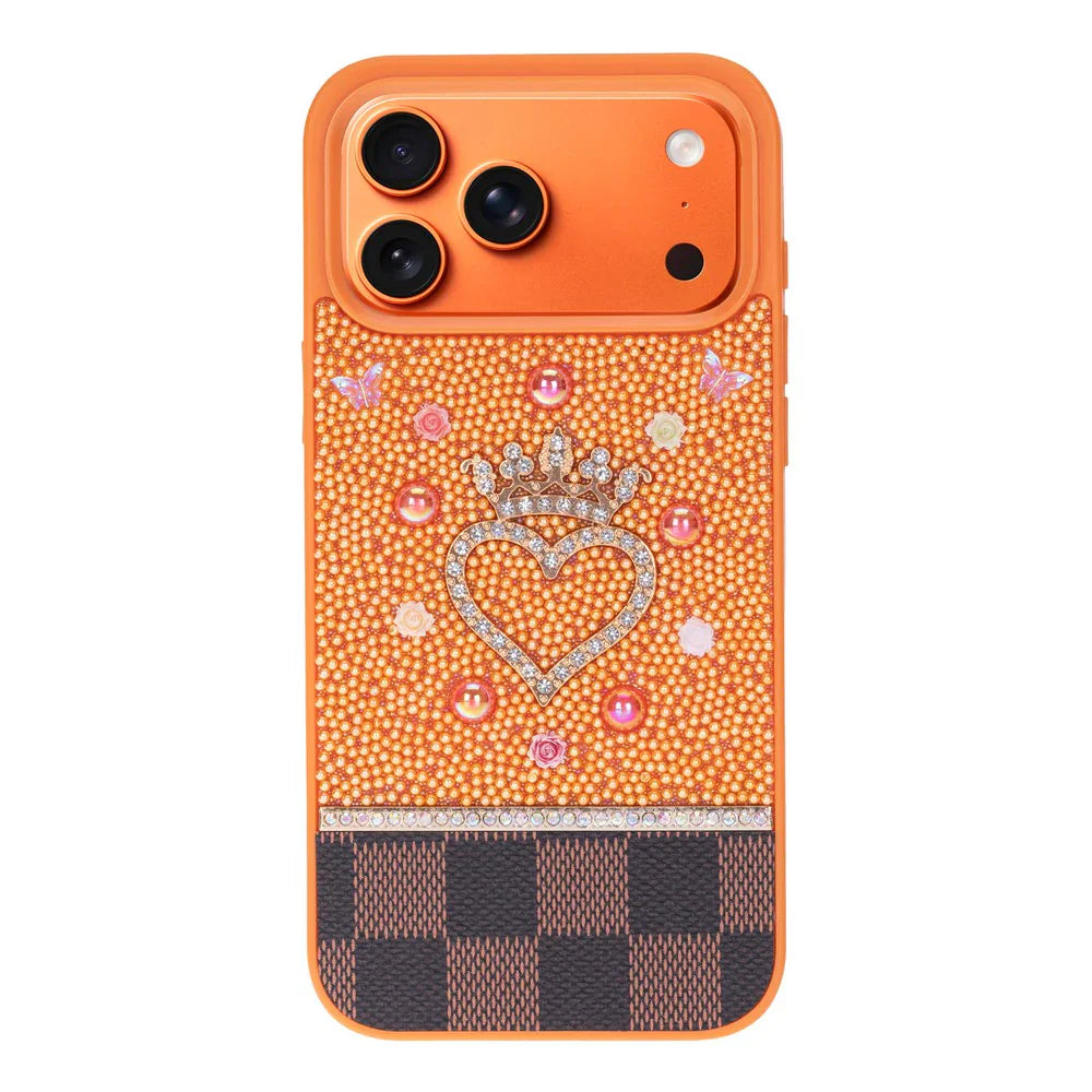 Vissel Heart Crystal Luxury Case for iPhone 17 Pro Bouletta