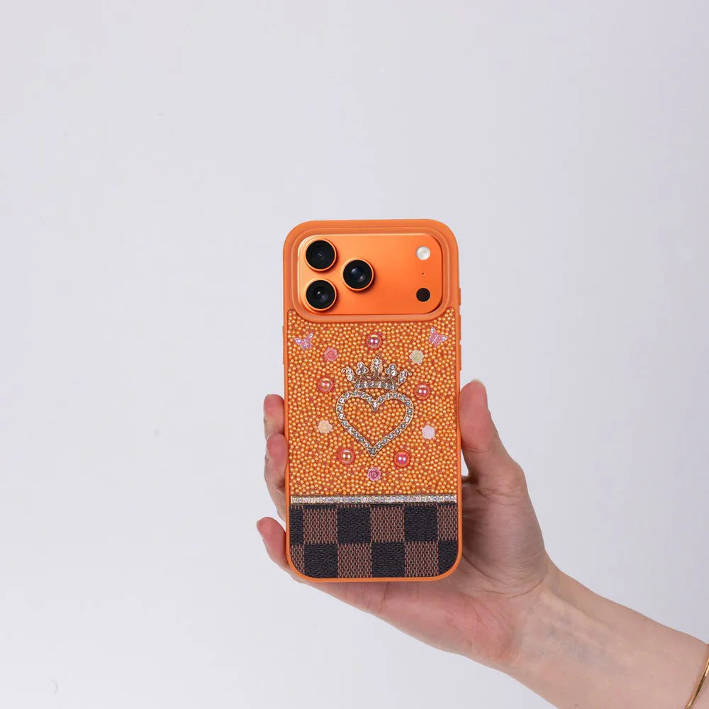 Vissel Heart Crystal Luxury Case for iPhone 17 Pro Bouletta