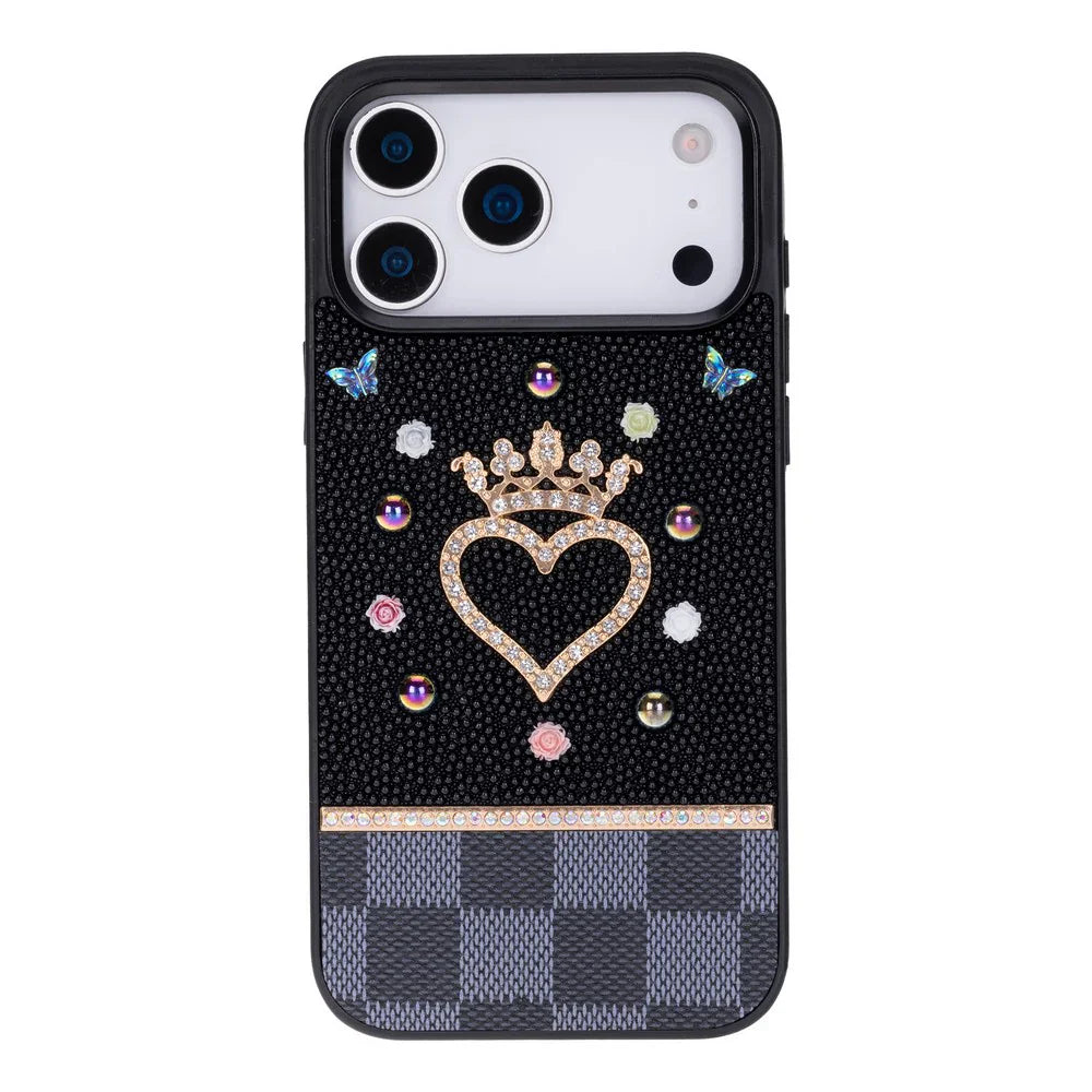 Vissel Heart Crystal Luxury Case for iPhone 17 Pro Bouletta