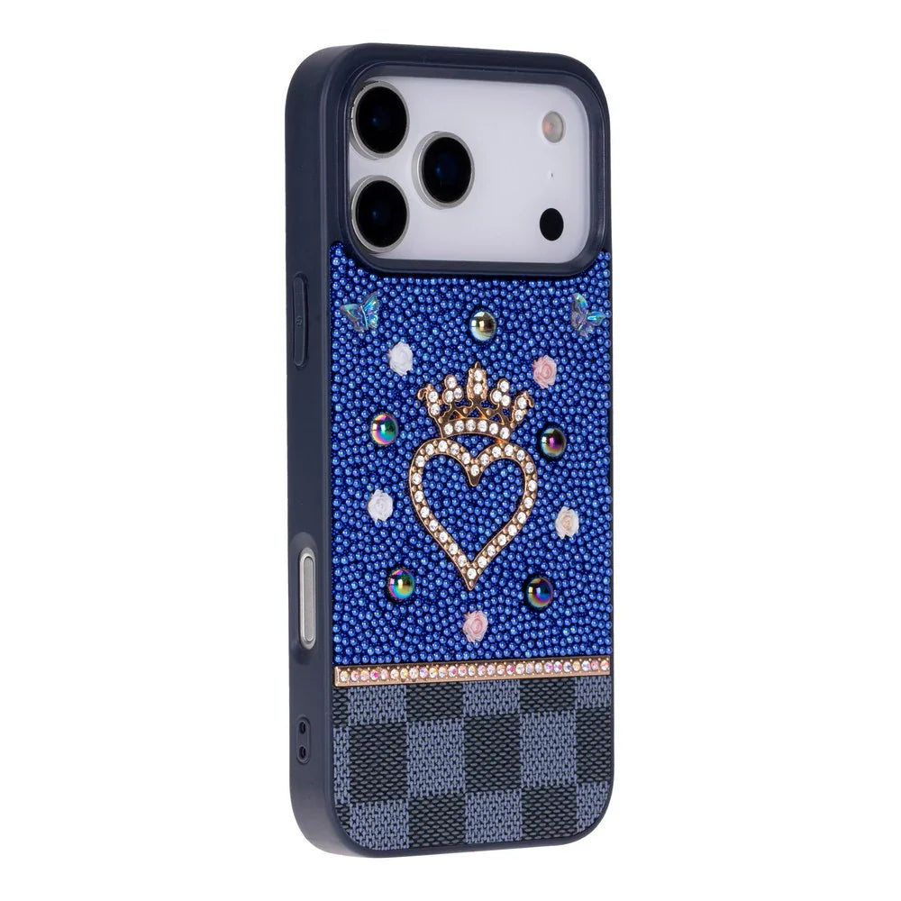 Vissel Heart Crystal Luxury Case for iPhone 17 Pro Max Bouletta