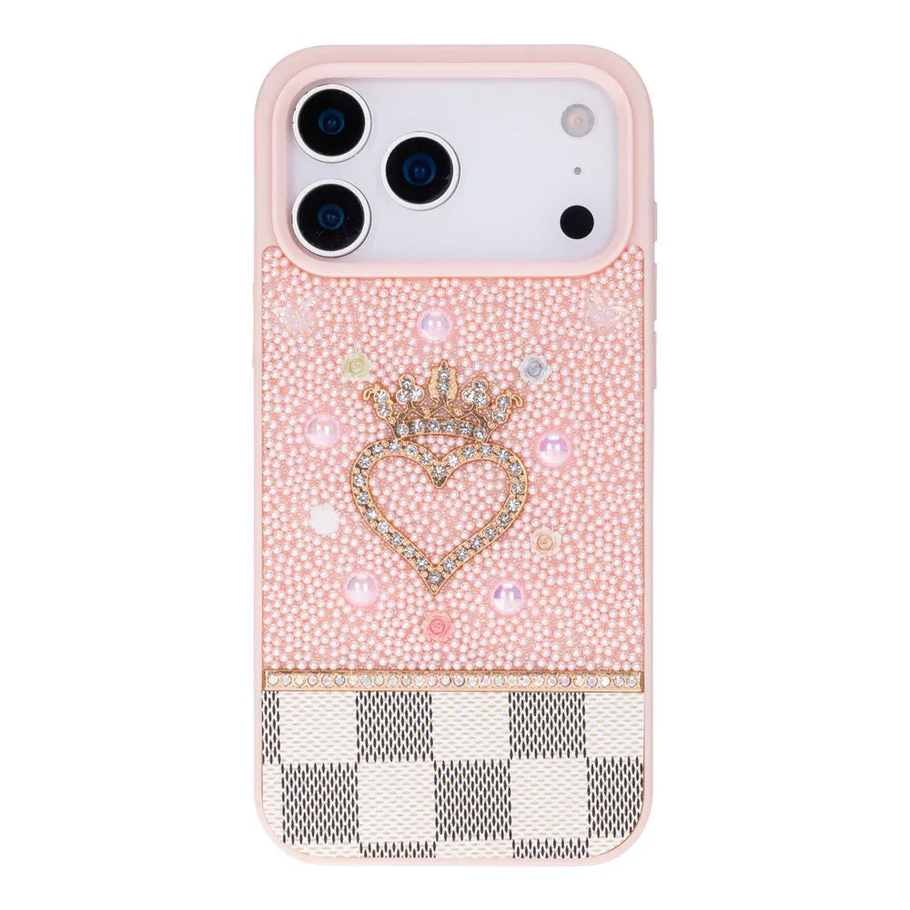 Vissel Heart Crystal Luxury Case for iPhone 17 Pro Max Bouletta