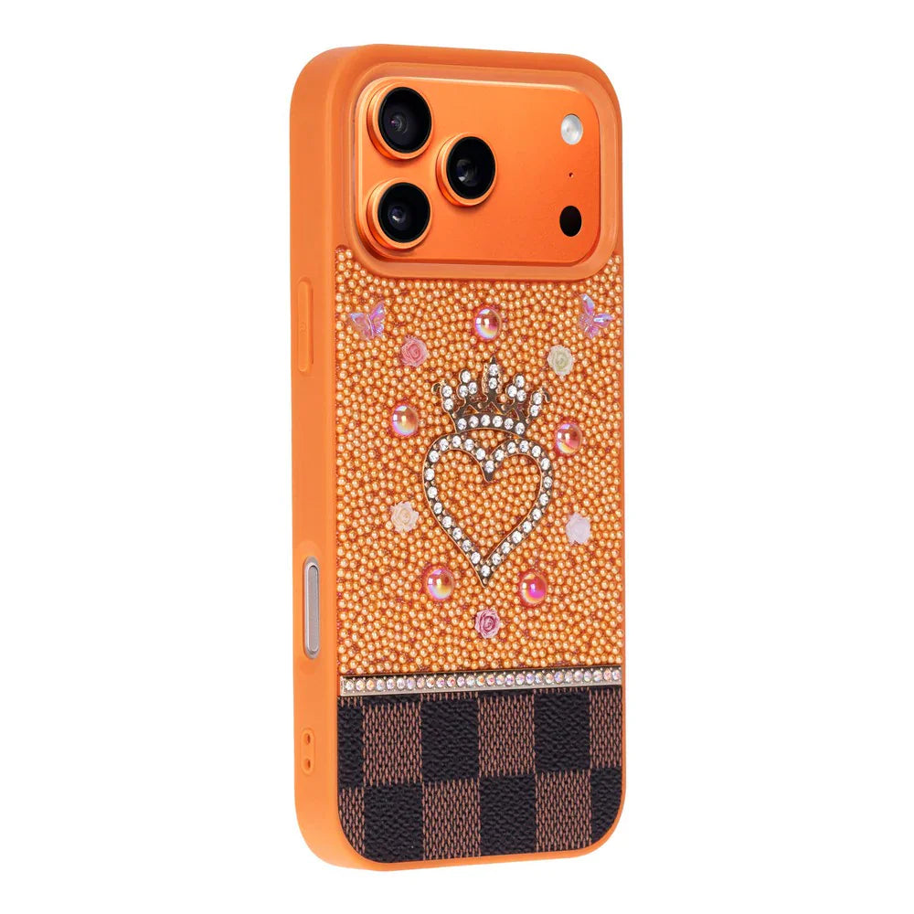 Vissel Heart Crystal Luxury Case for iPhone 17 Pro Max Bouletta