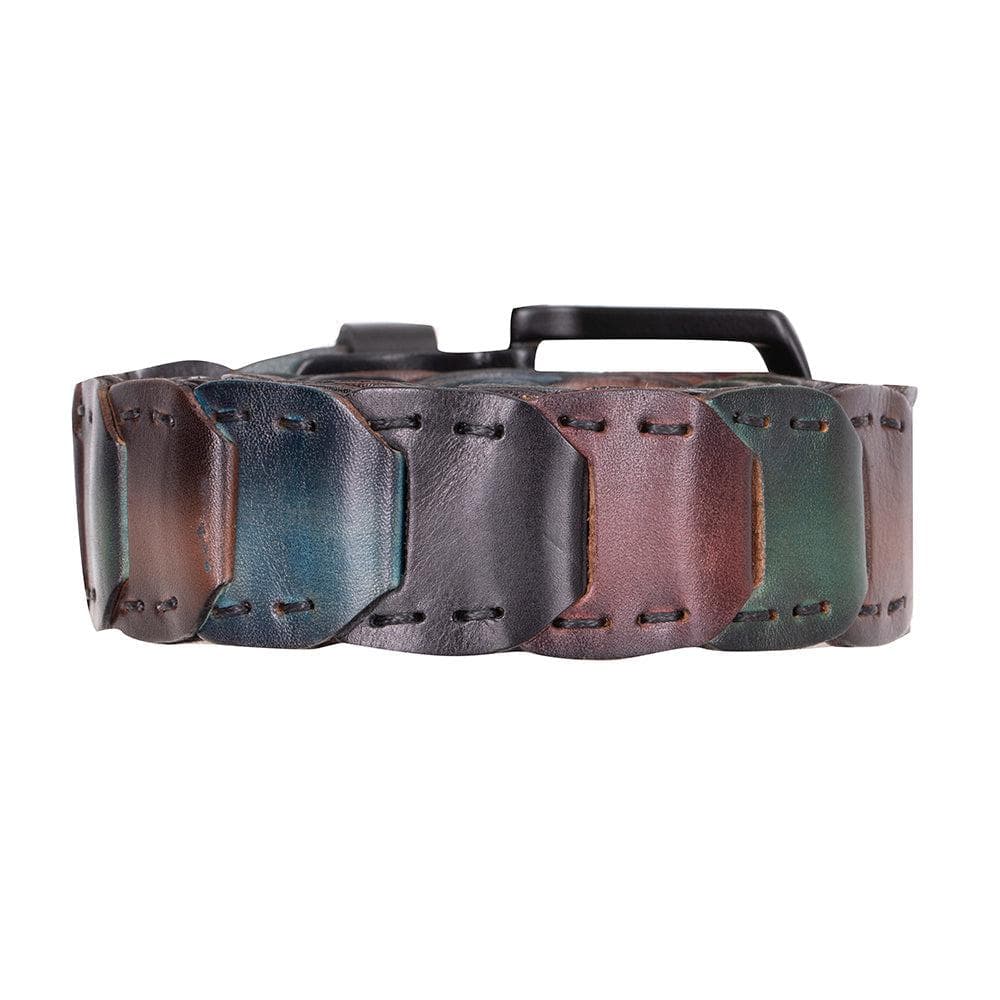 Vista Braided Leather Men's Belt Rainbow / Small Bouletta