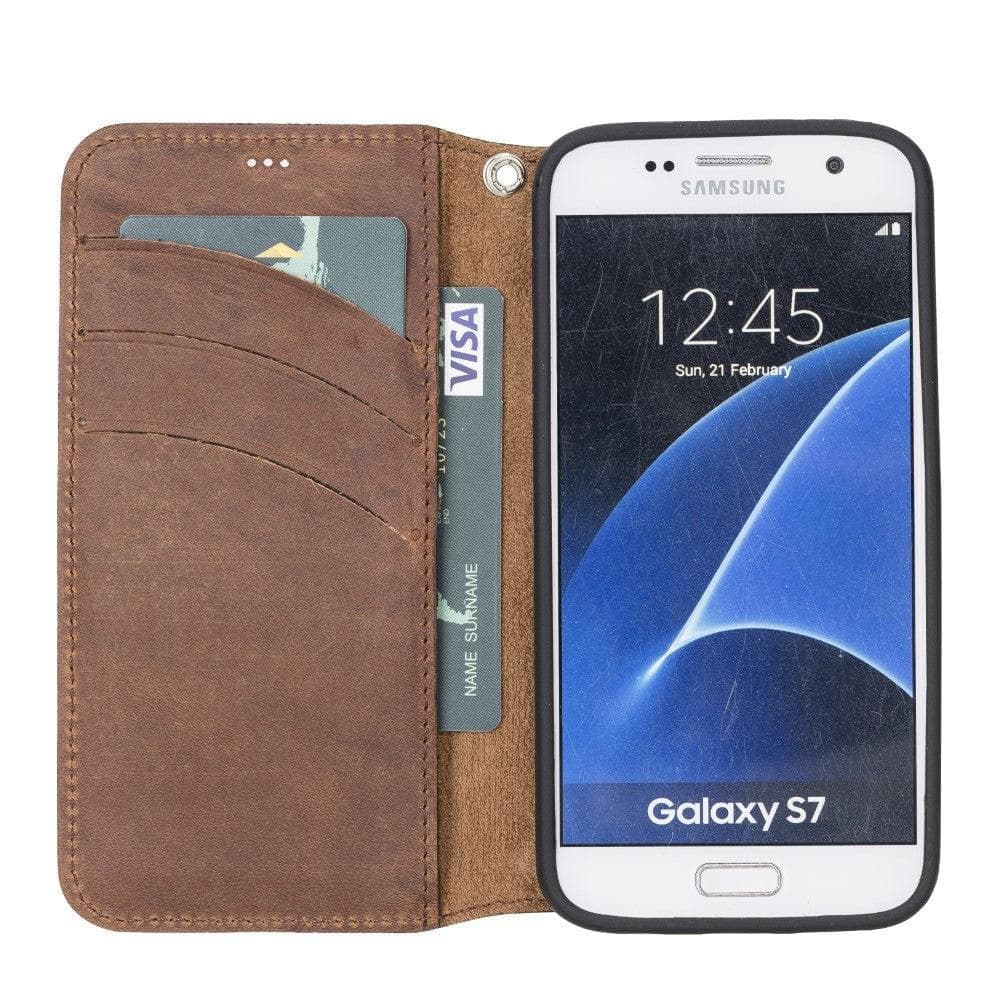 Wallet Case Galaxy S7 Series Non-Detachable Leather Wallet Case Bouletta