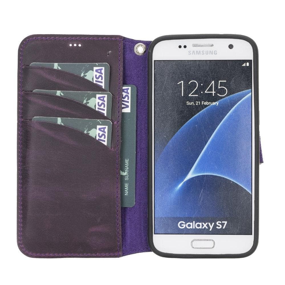 Wallet Case Galaxy S7 Series Non-Detachable Leather Wallet Case Bouletta