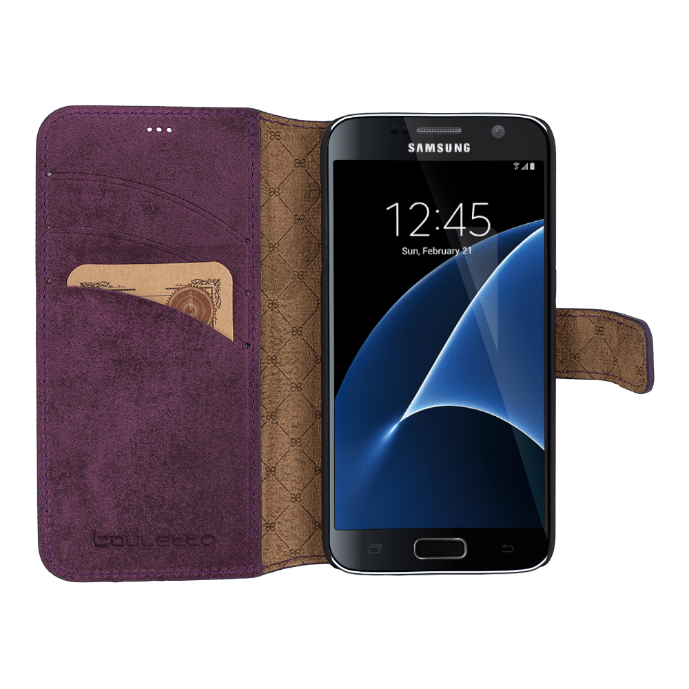 Wallet Case Galaxy S7 Series Non-Detachable Leather Wallet Case Bouletta